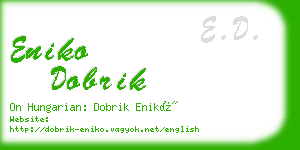 eniko dobrik business card